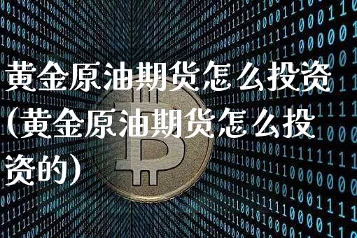 黄金原油期货怎么投资(黄金原油期货怎么投资的)_https://www.tuogunzhijia.com_道指期货_第1张