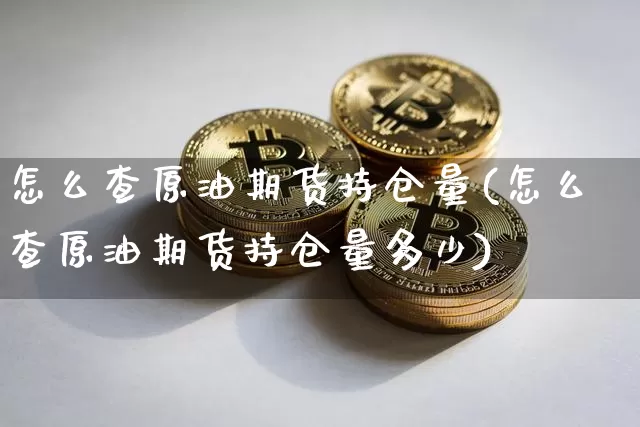 怎么查原油期货持仓量(怎么查原油期货持仓量多少)_https://www.tuogunzhijia.com_恒指期货_第1张