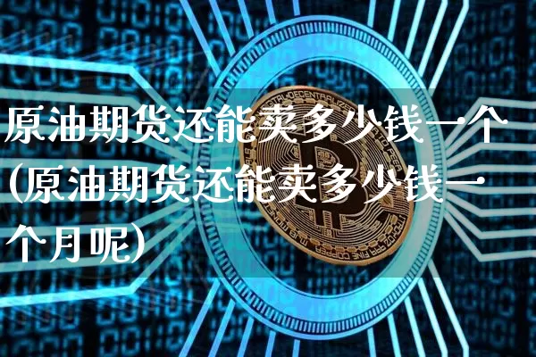 原油期货还能卖多少钱一个(原油期货还能卖多少钱一个月呢)_https://www.tuogunzhijia.com_原油期货_第1张