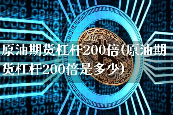 原油期货杠杆200倍(原油期货杠杆200倍是多少)_https://www.tuogunzhijia.com_国际期货_第1张