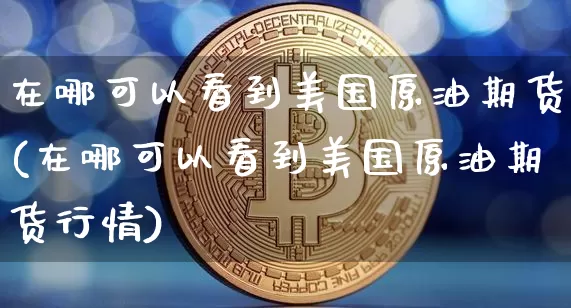 在哪可以看到美国原油期货(在哪可以看到美国原油期货行情)_https://www.tuogunzhijia.com_纳指期货_第1张