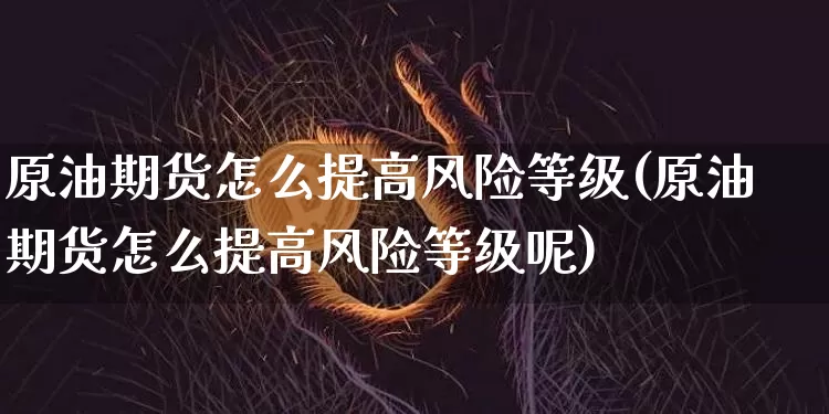 原油期货怎么提高风险等级(原油期货怎么提高风险等级呢)_https://www.tuogunzhijia.com_纳指期货_第1张