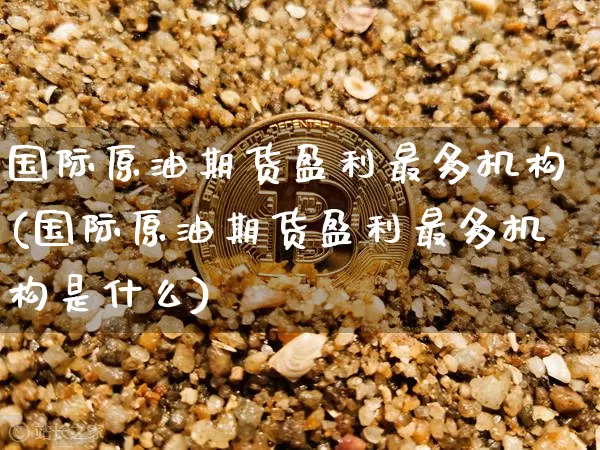 国际原油期货盈利最多机构(国际原油期货盈利最多机构是什么)_https://www.tuogunzhijia.com_原油期货_第1张