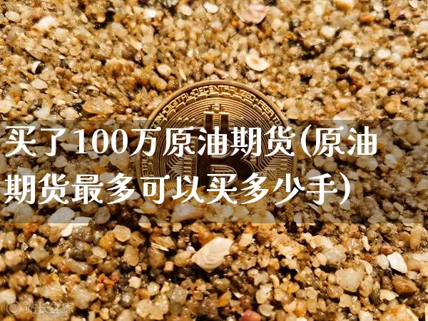 买了100万原油期货(原油期货最多可以买多少手)_https://www.tuogunzhijia.com_纳指期货_第1张