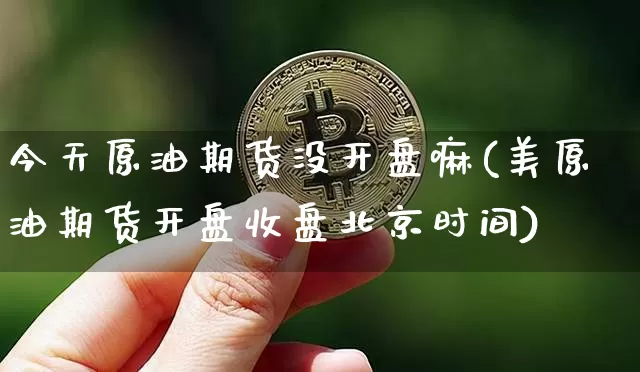 今天原油期货没开盘嘛(美原油期货开盘收盘北京时间)_https://www.tuogunzhijia.com_内盘期货_第1张