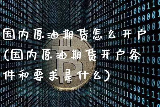 国内原油期货怎么开户(国内原油期货开户条件和要求是什么)_https://www.tuogunzhijia.com_恒指期货_第1张
