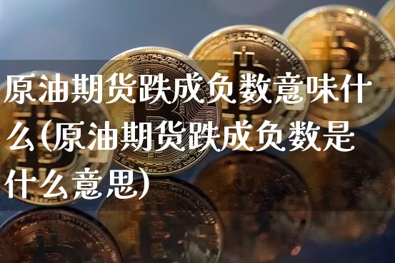 原油期货跌成负数意味什么(原油期货跌成负数是什么意思)_https://www.tuogunzhijia.com_道指期货_第1张