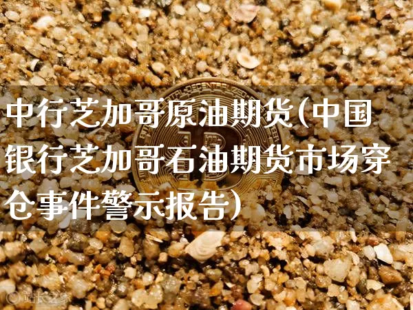 中行芝加哥原油期货(中国银行芝加哥石油期货市场穿仓事件警示报告)_https://www.tuogunzhijia.com_恒指期货_第1张