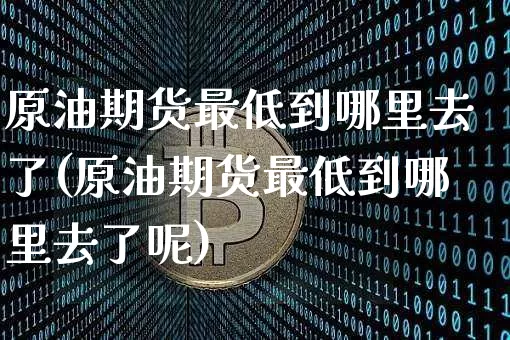 原油期货最低到哪里去了(原油期货最低到哪里去了呢)_https://www.tuogunzhijia.com_内盘期货_第1张