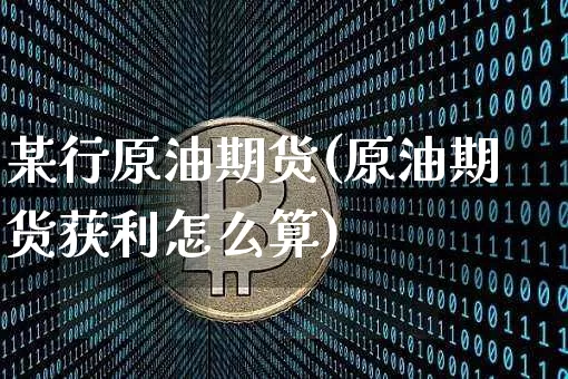 某行原油期货(原油期货获利怎么算)_https://www.tuogunzhijia.com_内盘期货_第1张