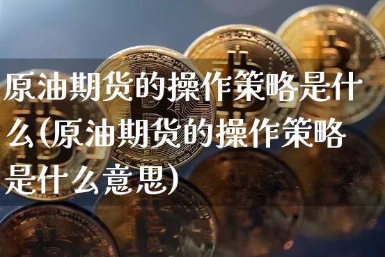 原油期货的操作策略是什么(原油期货的操作策略是什么意思)_https://www.tuogunzhijia.com_内盘期货_第1张