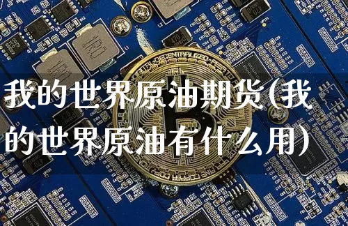 我的世界原油期货(我的世界原油有什么用)_https://www.tuogunzhijia.com_原油期货_第1张